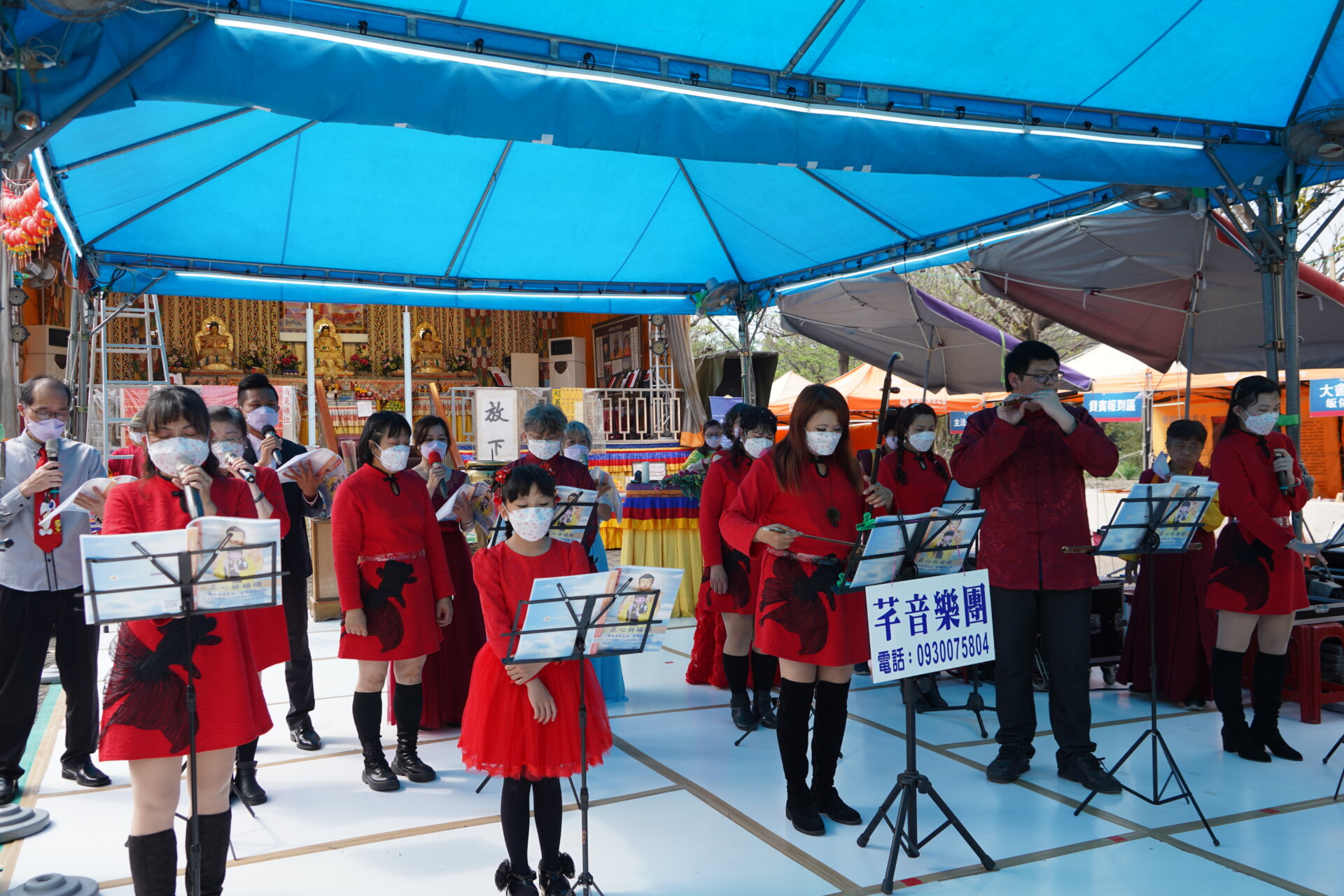 行動佛殿147站屏東九如，芊音弦樂團樂藝供佛