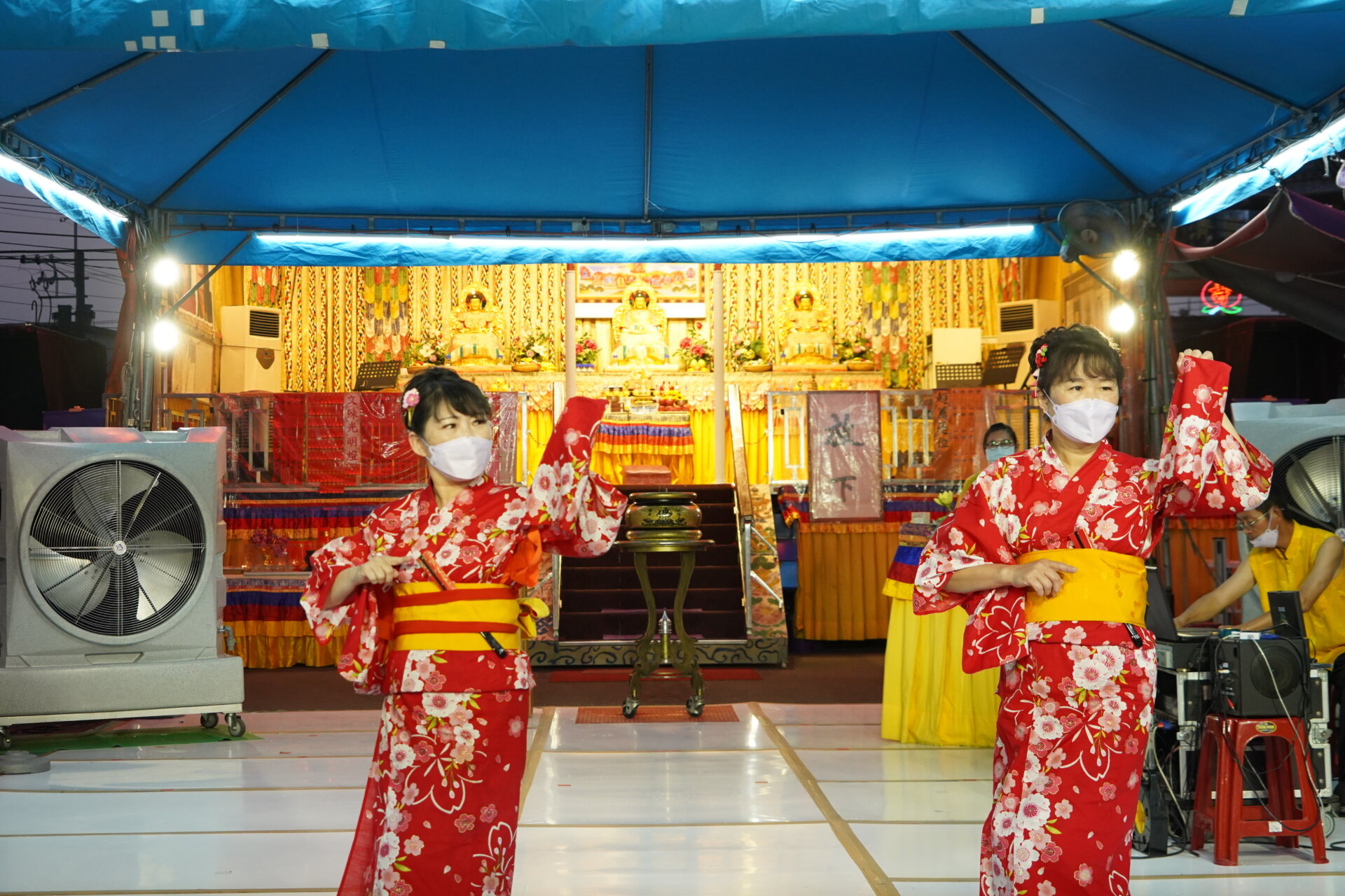 行動佛殿150站屏東竹田，花見日本舞踊樂藝供佛