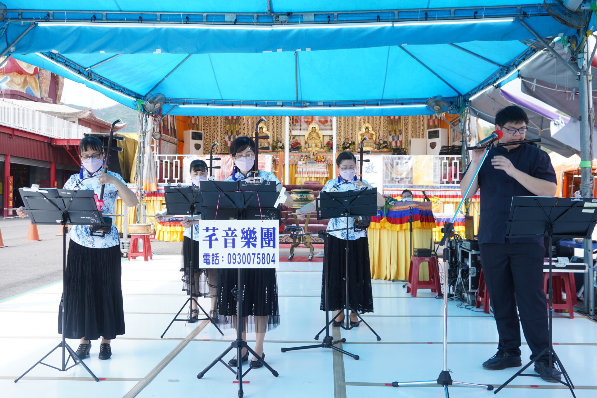 行動佛殿156站屏東枋山，芊音弦樂團樂藝供佛