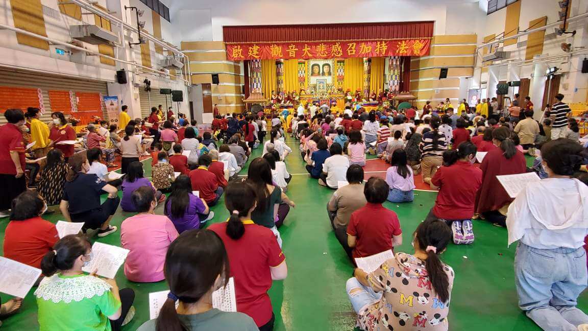 世界佛教正心會於田中龍江館舉辦法會 ，來自全國各地的信眾虔誠參加法會
