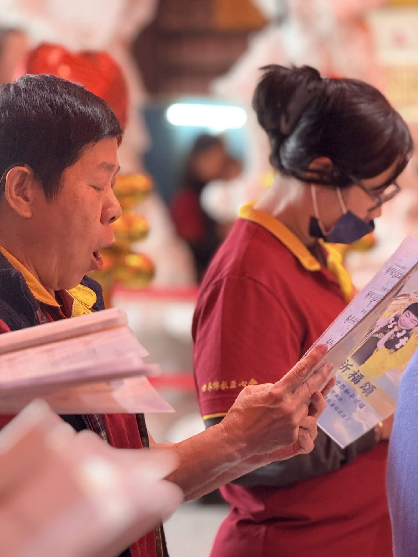 世界佛教正心會12月13日舉辦慶祝活動，下午的慶祝活動弟子們恭誦迴向偈